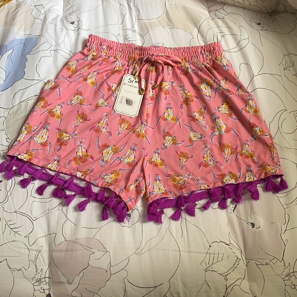 NWT Simply Shouthern Tassle Shorts